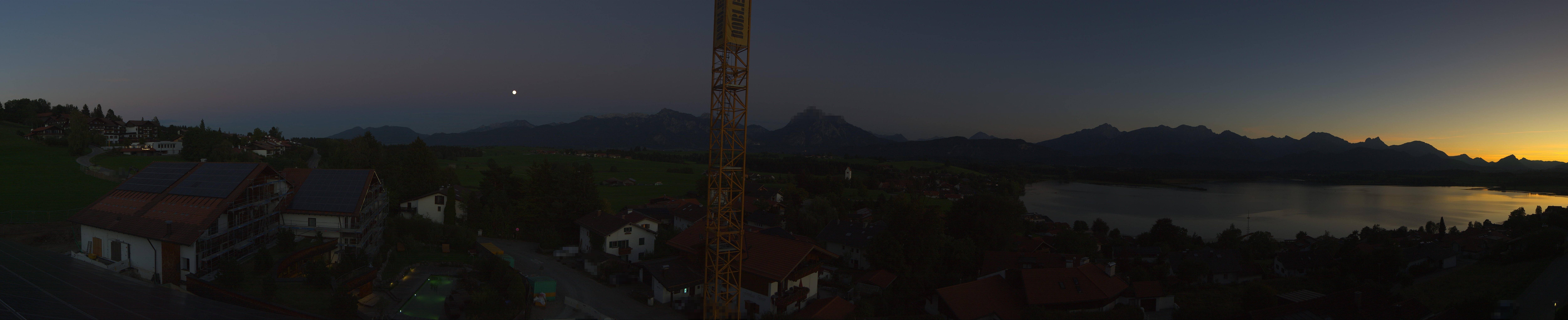 Archiv Foto Webcam Hopfensee - Blick Richtung Schloss Neuschwanstein