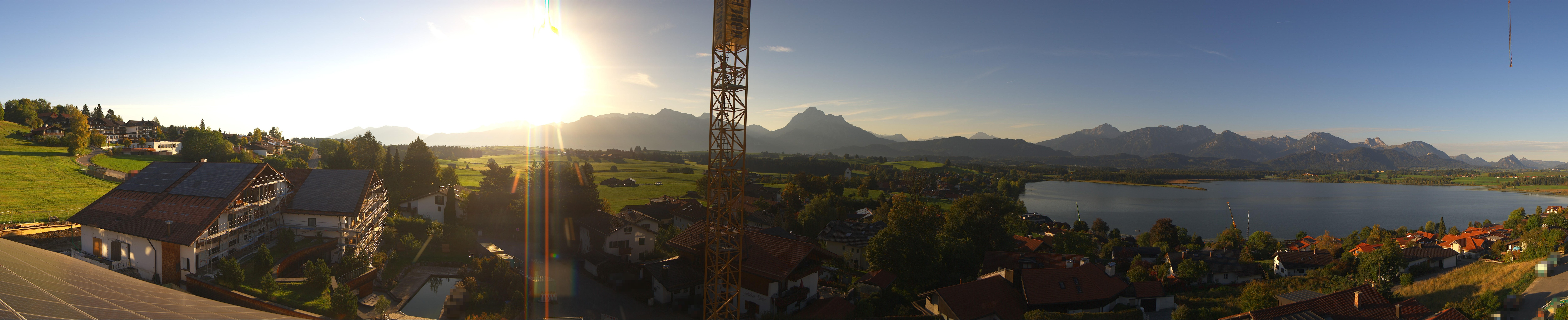 Archiv Foto Webcam Hopfensee - Blick Richtung Schloss Neuschwanstein