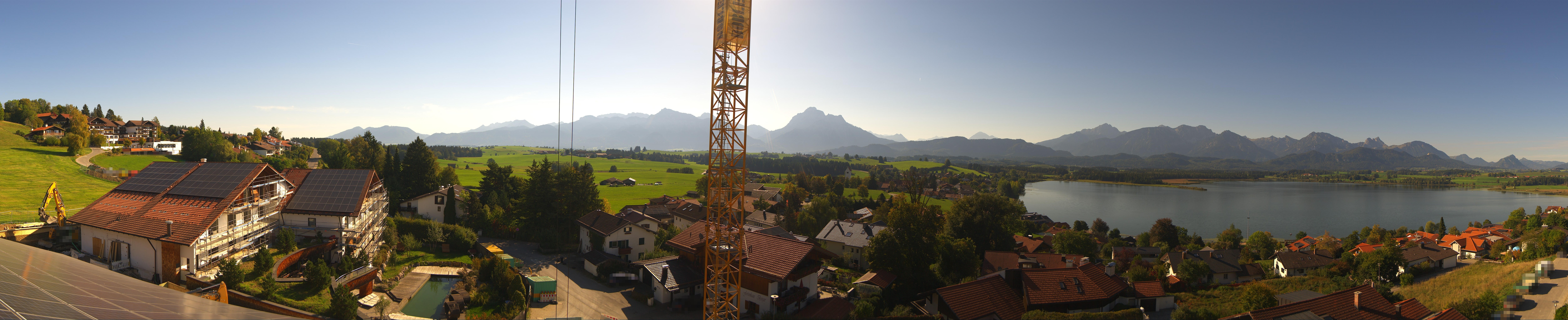 Archiv Foto Webcam Hopfensee - Blick Richtung Schloss Neuschwanstein