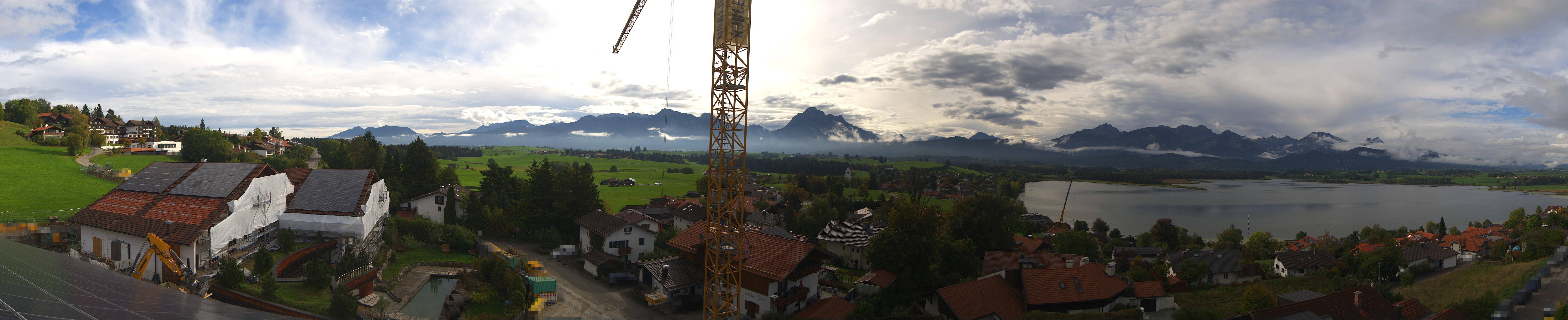 Archiv Foto Webcam Hopfensee - Blick Richtung Schloss Neuschwanstein