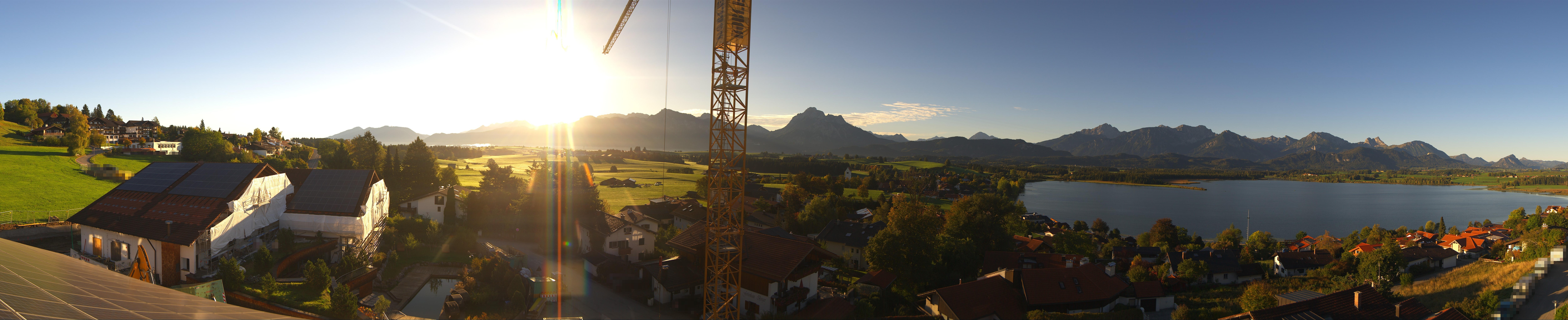 Archiv Foto Webcam Hopfensee - Blick Richtung Schloss Neuschwanstein