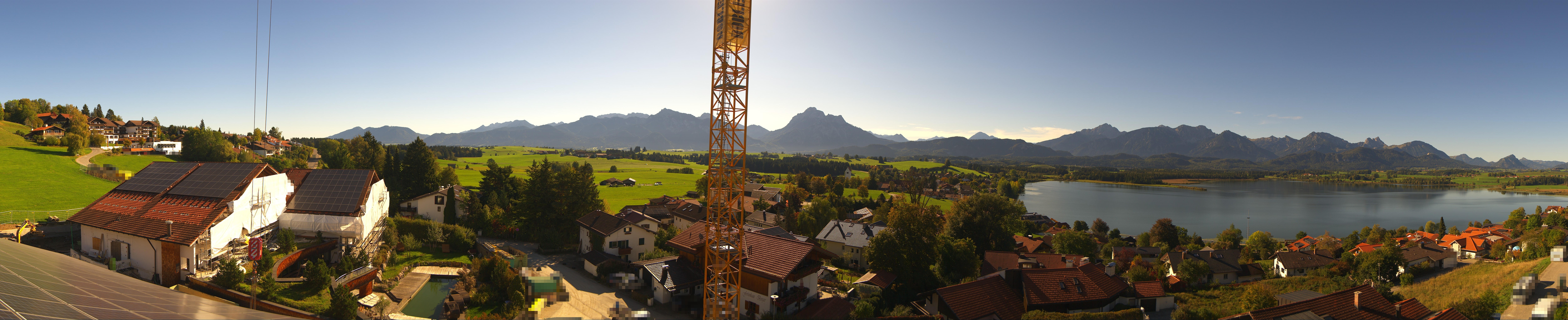 Archiv Foto Webcam Hopfensee - Blick Richtung Schloss Neuschwanstein