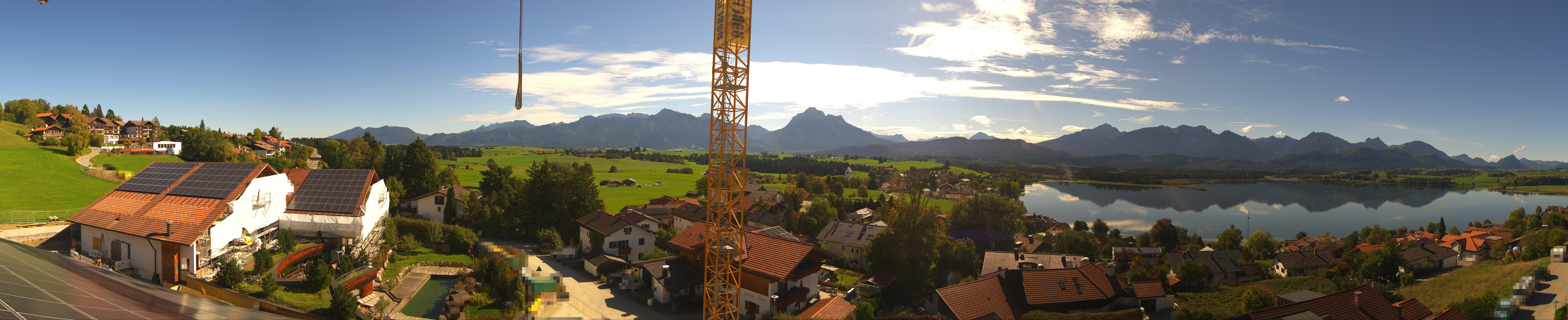 Archiv Foto Webcam Hopfensee - Blick Richtung Schloss Neuschwanstein
