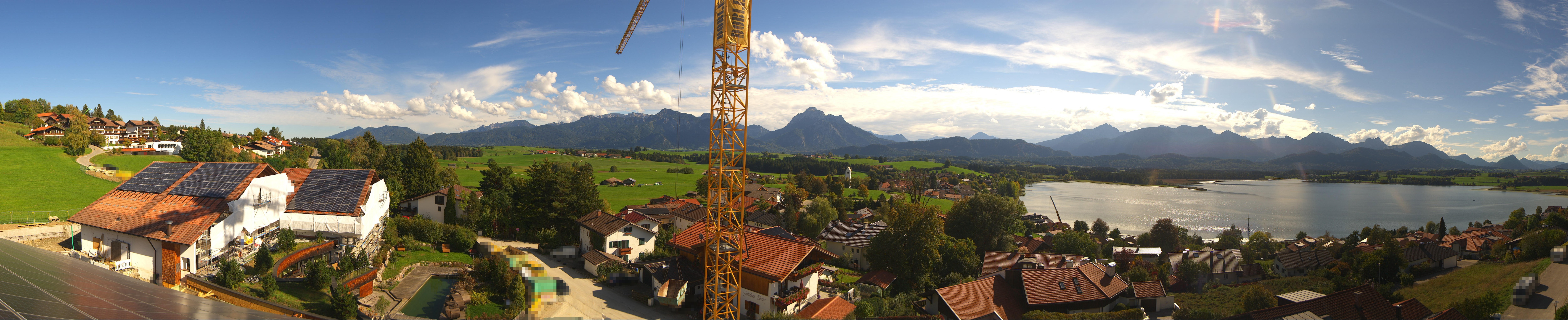 Archiv Foto Webcam Hopfensee - Blick Richtung Schloss Neuschwanstein