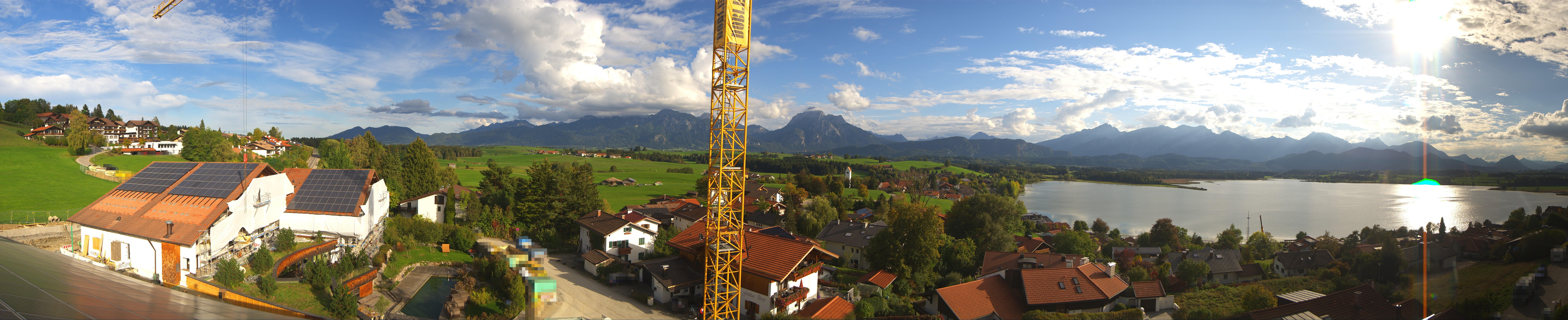 Archiv Foto Webcam Hopfensee - Blick Richtung Schloss Neuschwanstein