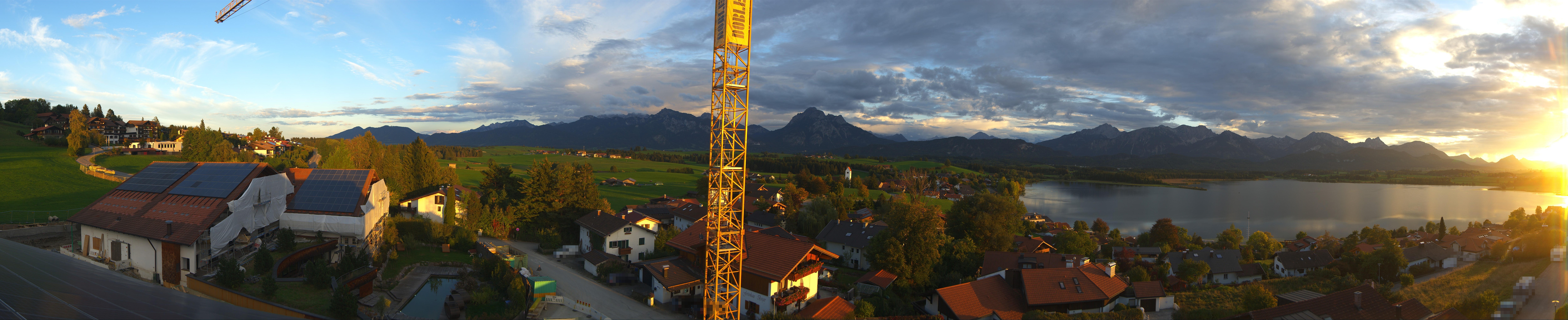 Archiv Foto Webcam Hopfensee - Blick Richtung Schloss Neuschwanstein