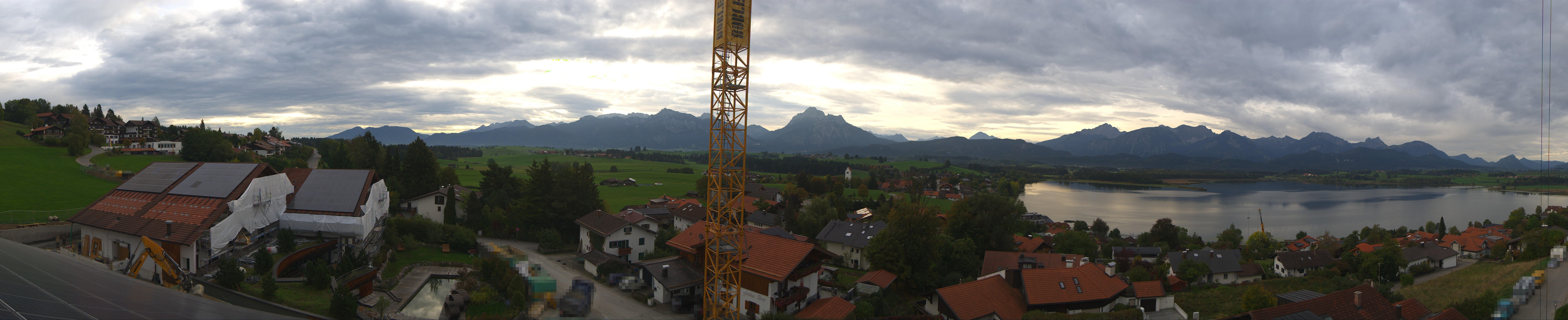 Archived image Webcam Hopfensee - View to Neuschwanstein Castle
