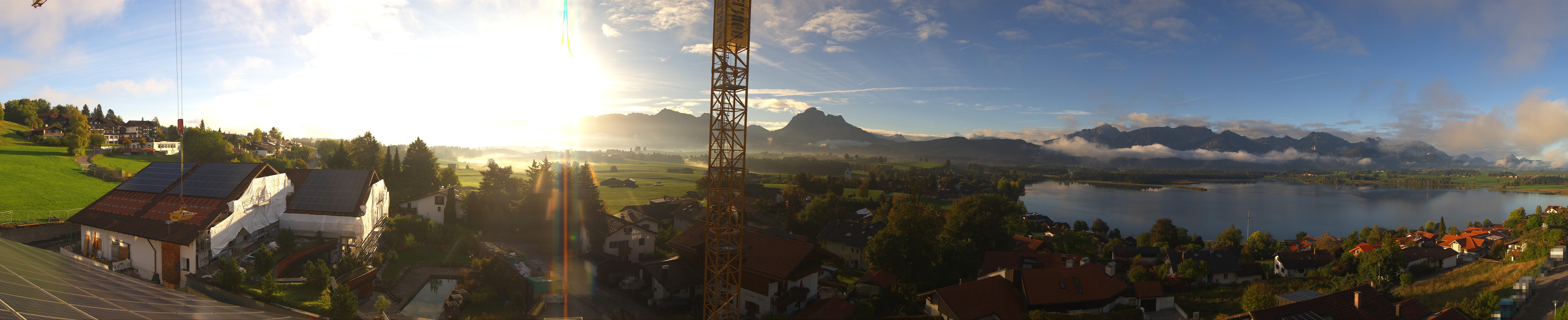 Archiv Foto Webcam Hopfensee - Blick Richtung Schloss Neuschwanstein