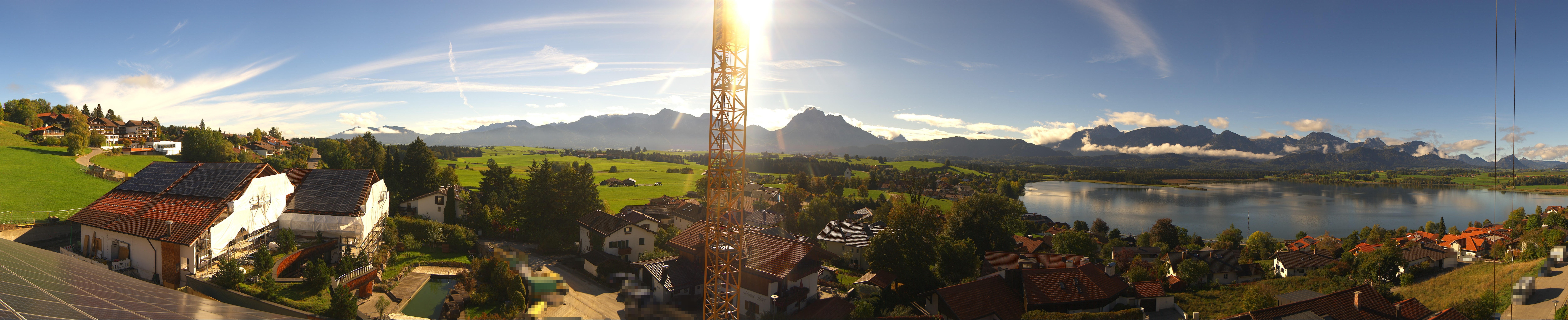Archiv Foto Webcam Hopfensee - Blick Richtung Schloss Neuschwanstein