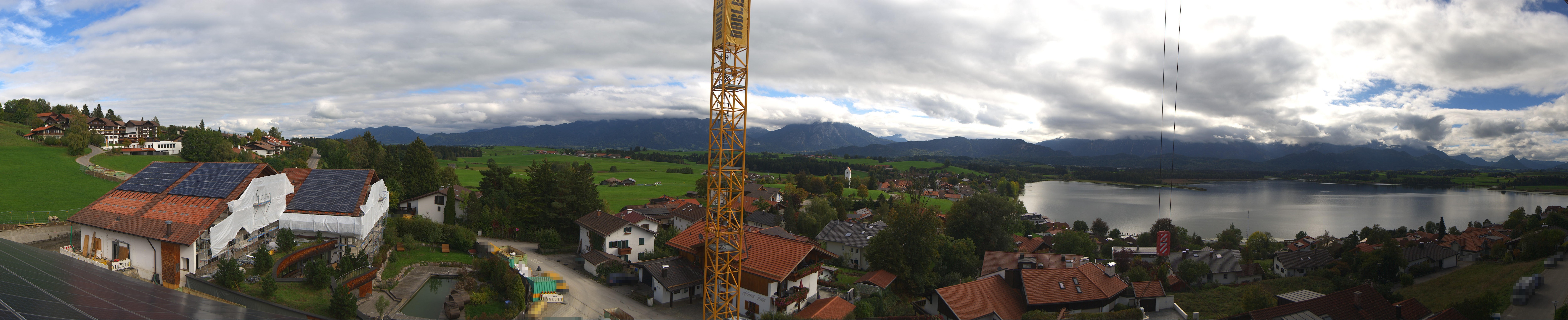Archiv Foto Webcam Hopfensee - Blick Richtung Schloss Neuschwanstein