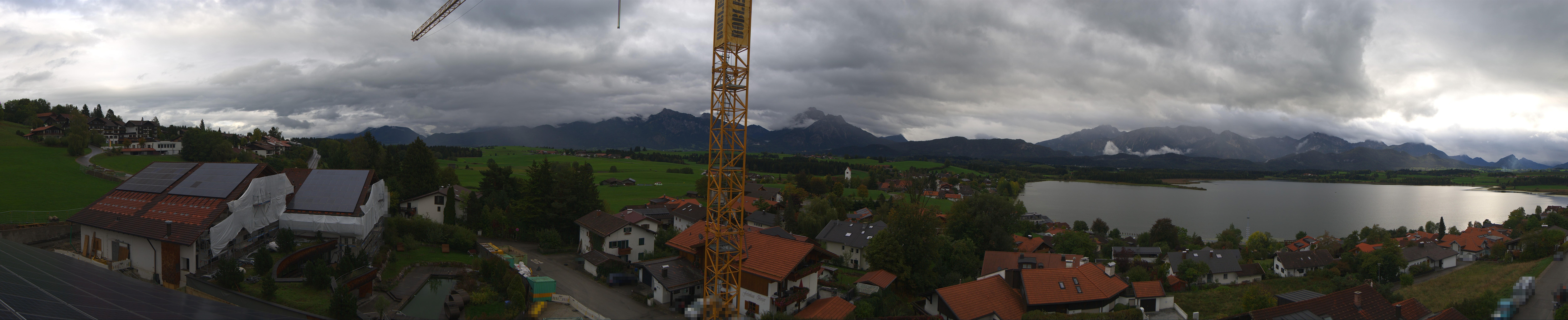 Archiv Foto Webcam Hopfensee - Blick Richtung Schloss Neuschwanstein