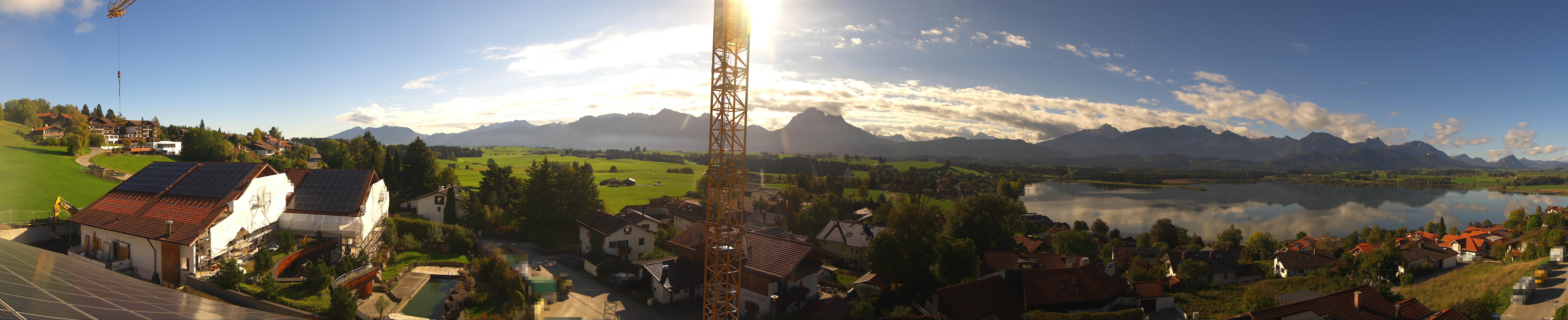 Archiv Foto Webcam Hopfensee - Blick Richtung Schloss Neuschwanstein