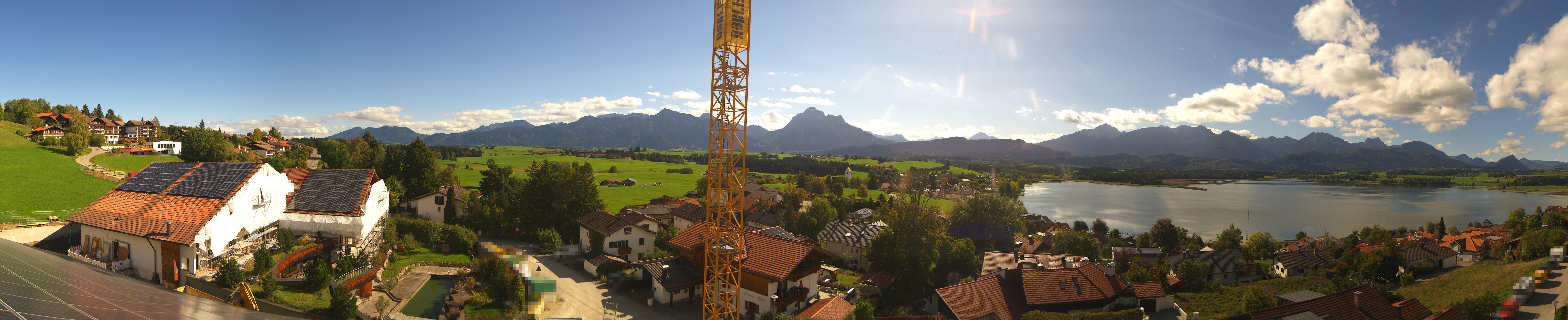 Archiv Foto Webcam Hopfensee - Blick Richtung Schloss Neuschwanstein