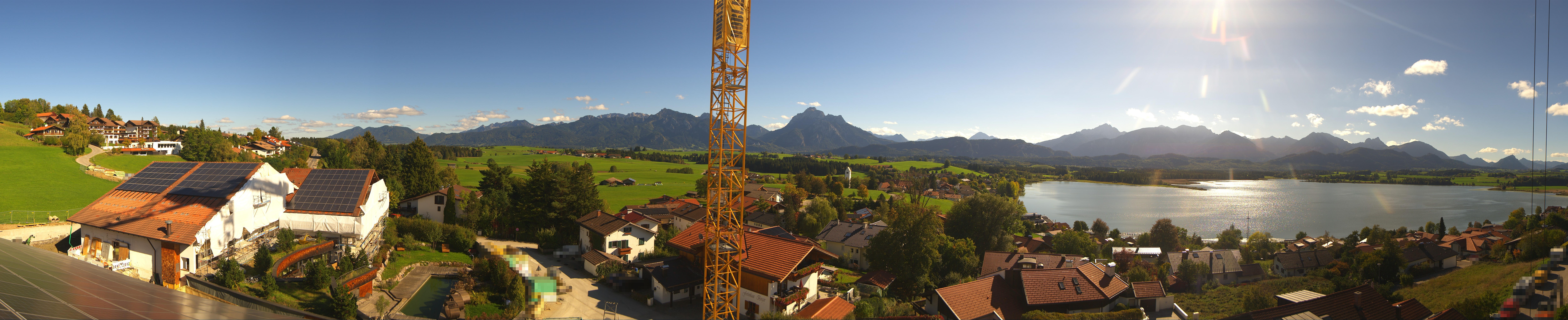 Archiv Foto Webcam Hopfensee - Blick Richtung Schloss Neuschwanstein