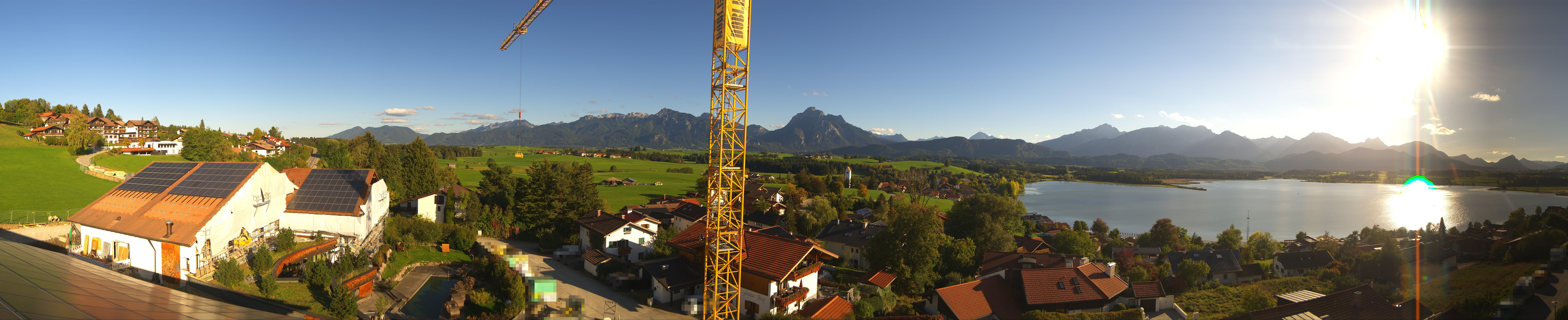 Archiv Foto Webcam Hopfensee - Blick Richtung Schloss Neuschwanstein