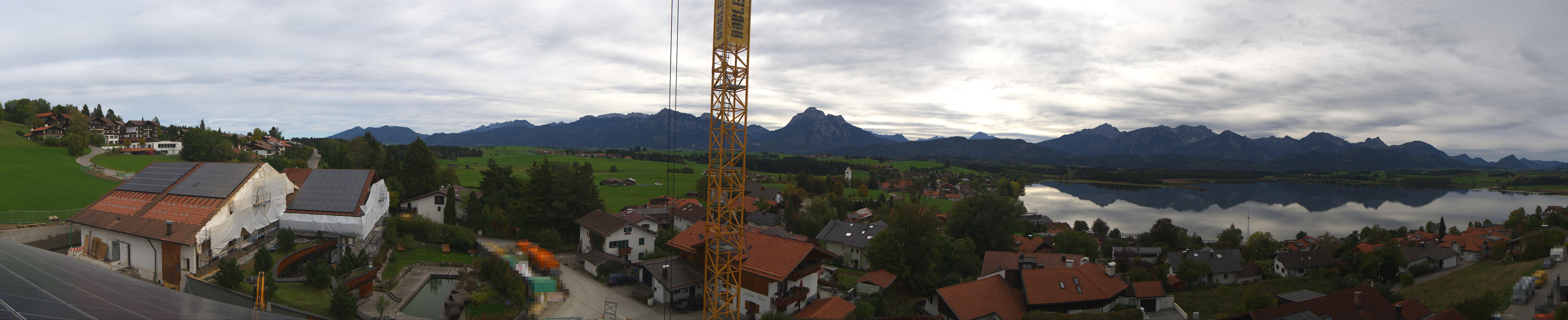 Archiv Foto Webcam Hopfensee - Blick Richtung Schloss Neuschwanstein