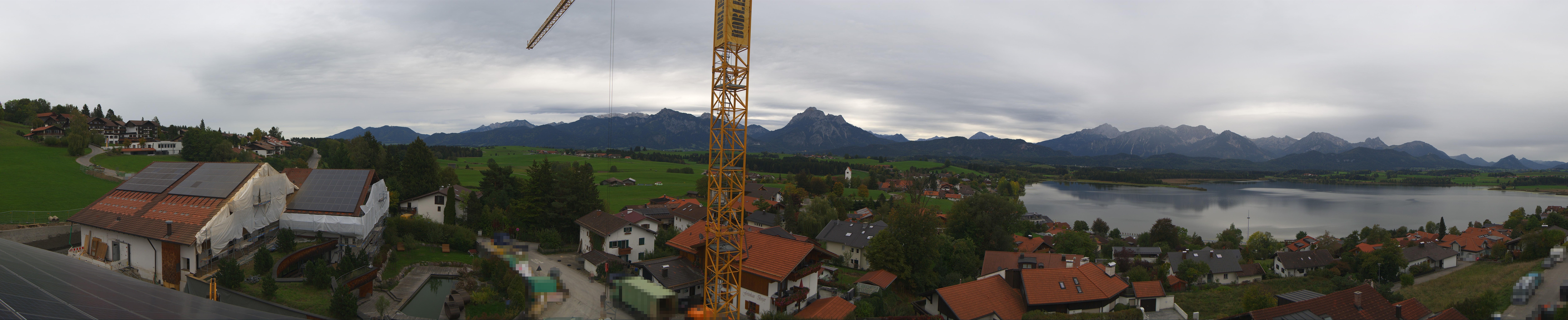 Archiv Foto Webcam Hopfensee - Blick Richtung Schloss Neuschwanstein