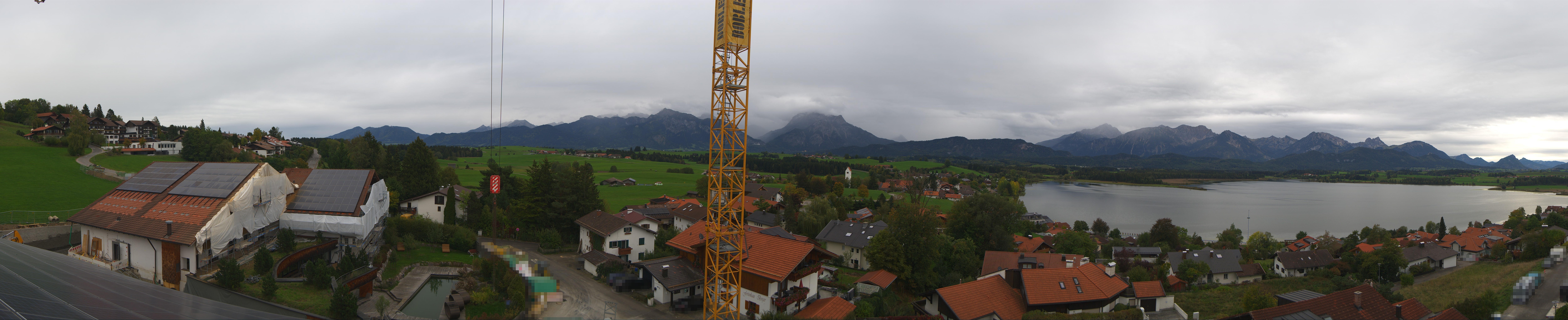 Archiv Foto Webcam Hopfensee - Blick Richtung Schloss Neuschwanstein