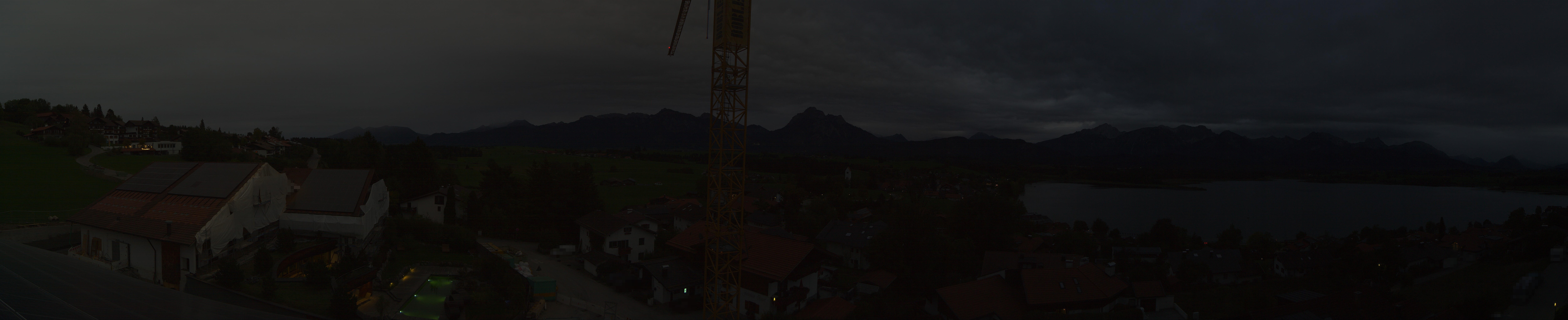 Archived image Webcam Hopfensee - View to Neuschwanstein Castle
