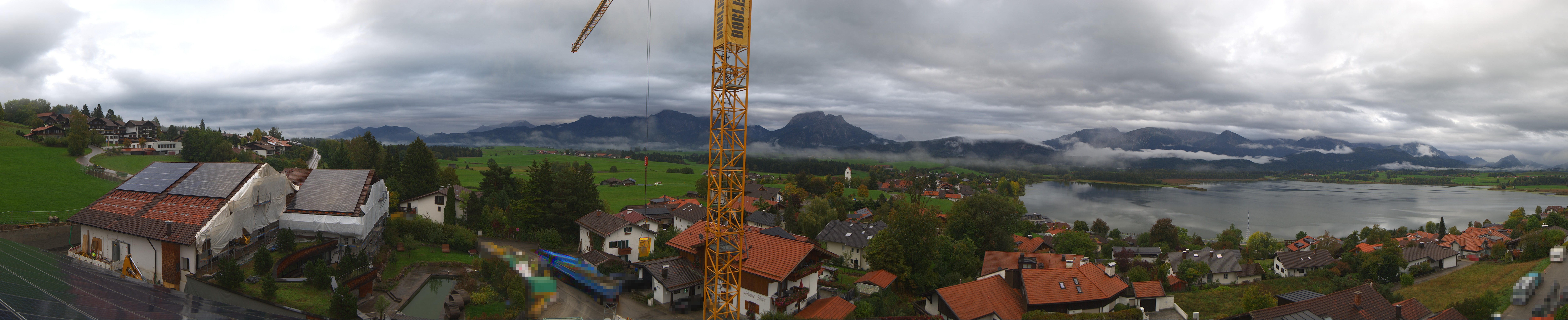 Archiv Foto Webcam Hopfensee - Blick Richtung Schloss Neuschwanstein