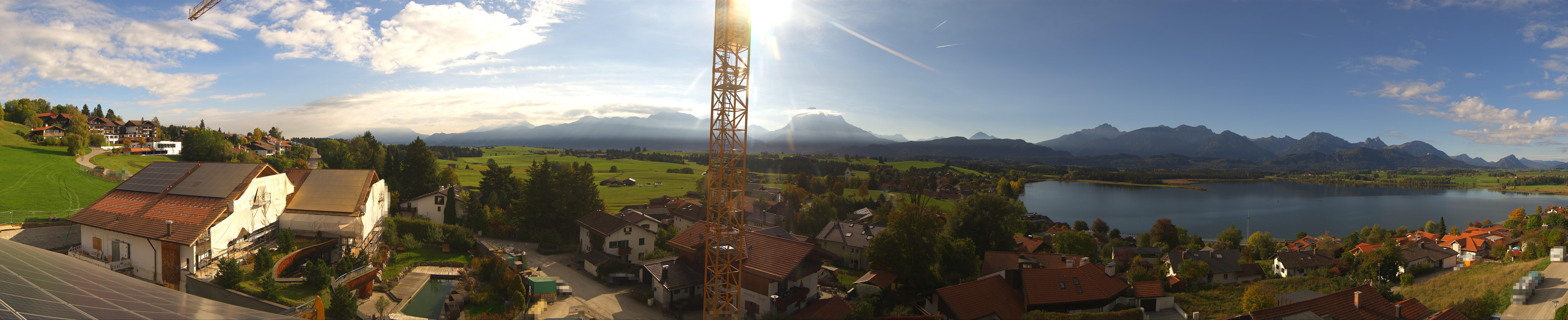 Archiv Foto Webcam Hopfensee - Blick Richtung Schloss Neuschwanstein