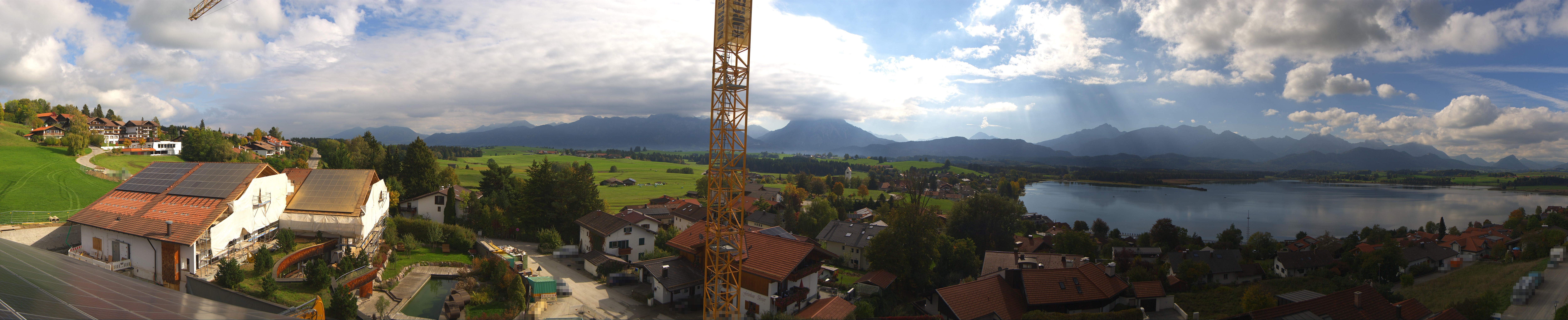 Archiv Foto Webcam Hopfensee - Blick Richtung Schloss Neuschwanstein