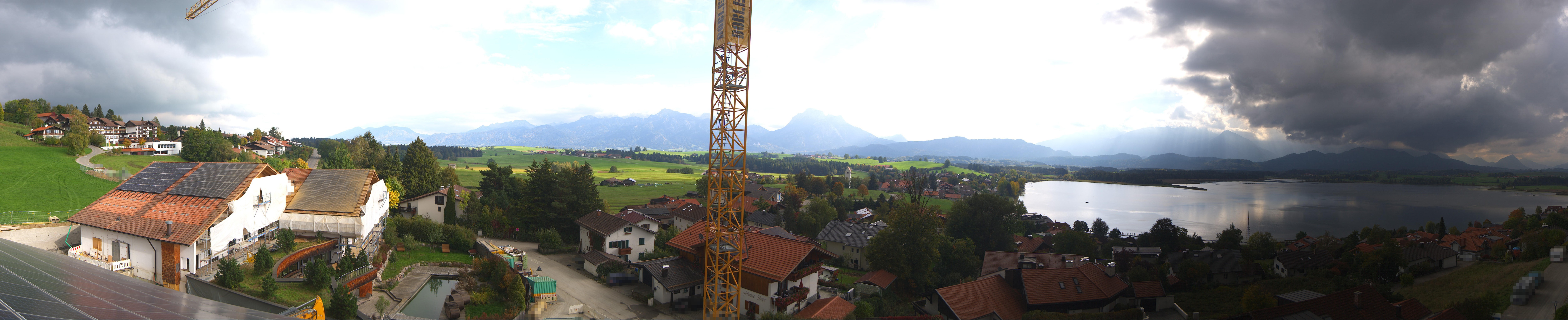 Archiv Foto Webcam Hopfensee - Blick Richtung Schloss Neuschwanstein