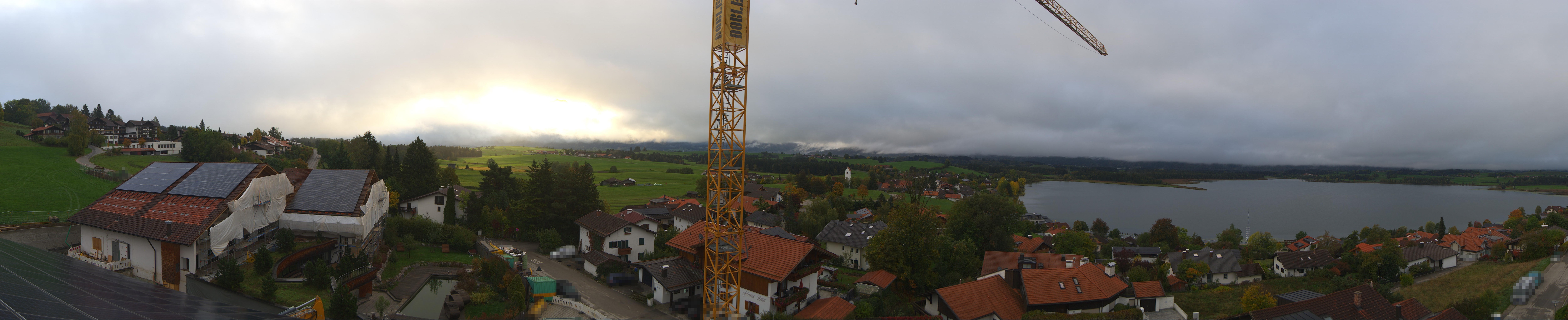 Archived image Webcam Hopfensee - View to Neuschwanstein Castle