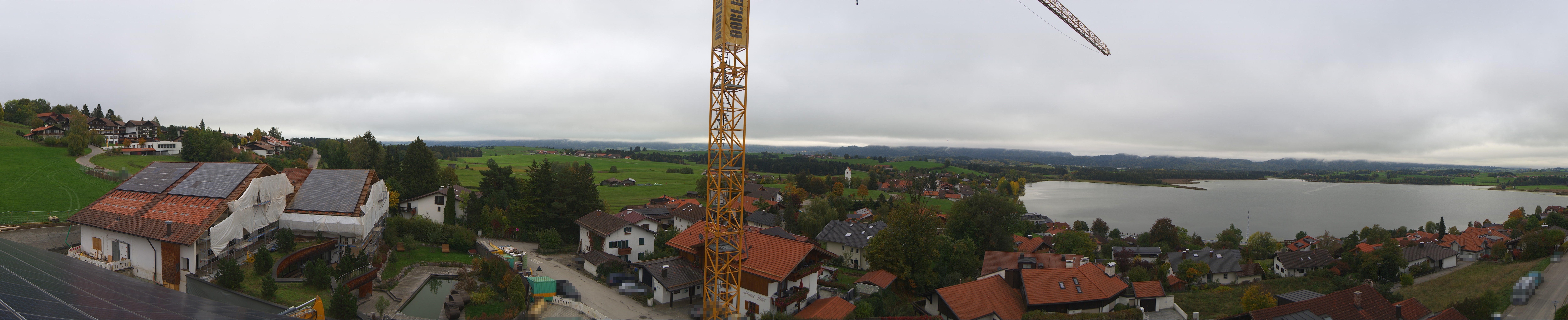Archived image Webcam Hopfensee - View to Neuschwanstein Castle