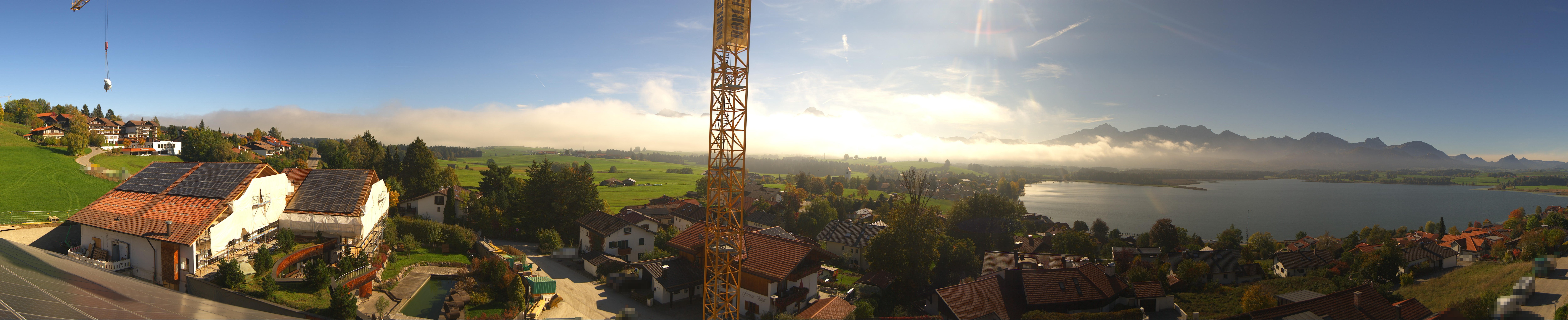 Archiv Foto Webcam Hopfensee - Blick Richtung Schloss Neuschwanstein