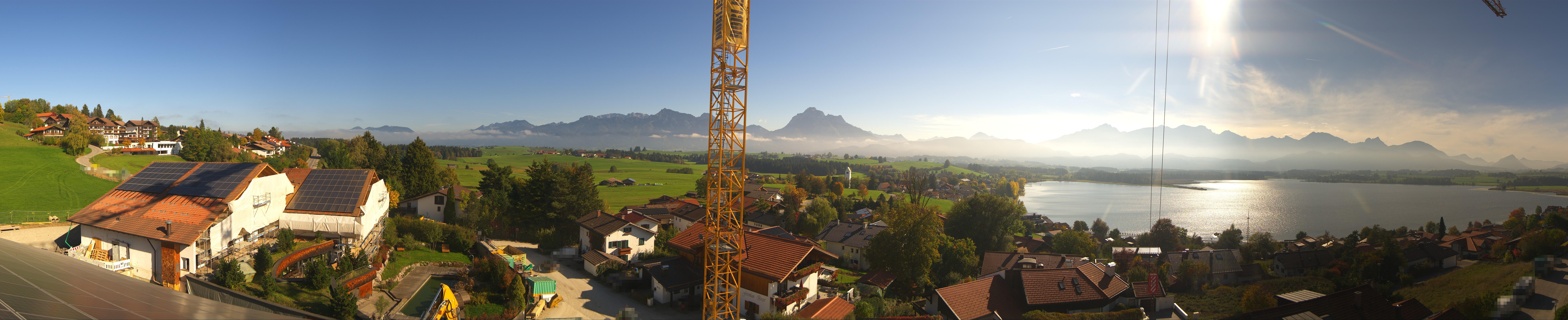 Archiv Foto Webcam Hopfensee - Blick Richtung Schloss Neuschwanstein
