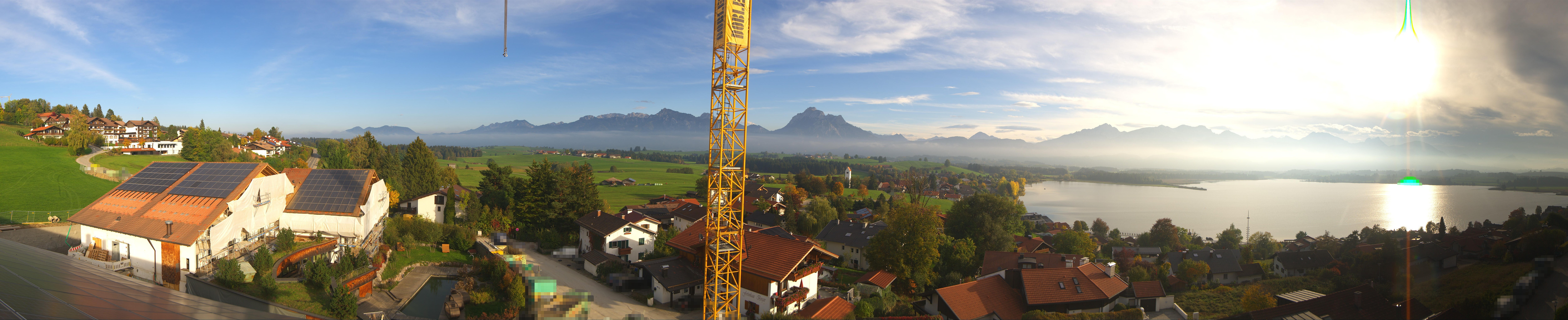 Archiv Foto Webcam Hopfensee - Blick Richtung Schloss Neuschwanstein