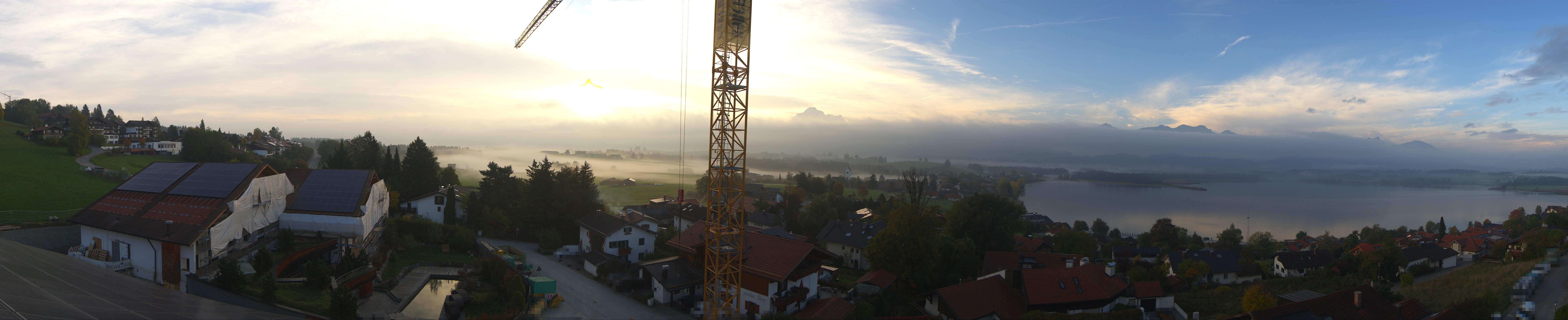 Archiv Foto Webcam Hopfensee - Blick Richtung Schloss Neuschwanstein