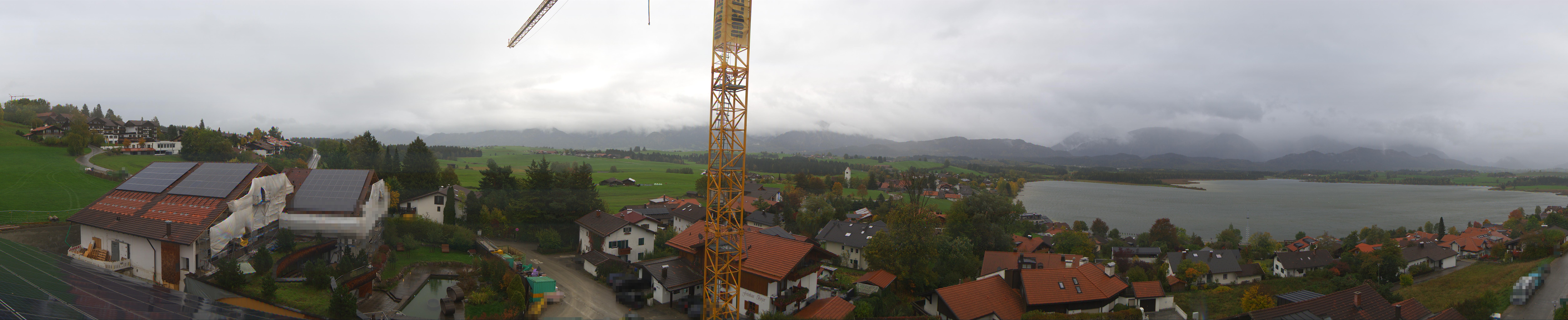 Archiv Foto Webcam Hopfensee - Blick Richtung Schloss Neuschwanstein