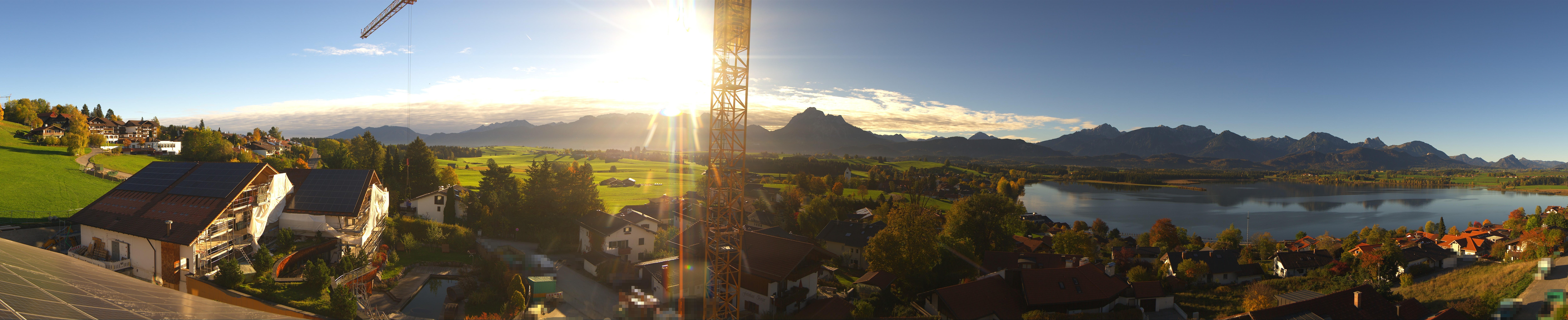 Archiv Foto Webcam Hopfensee - Blick Richtung Schloss Neuschwanstein