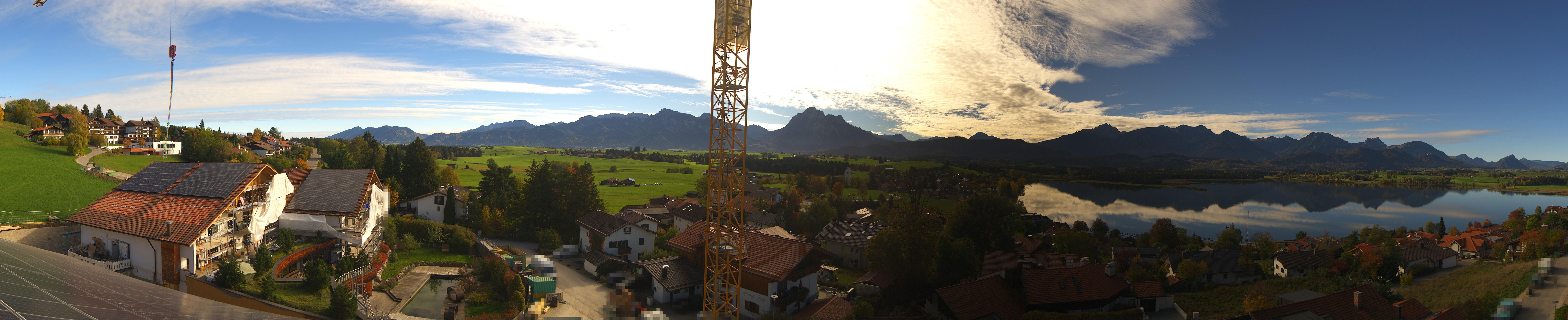 Archiv Foto Webcam Hopfensee - Blick Richtung Schloss Neuschwanstein
