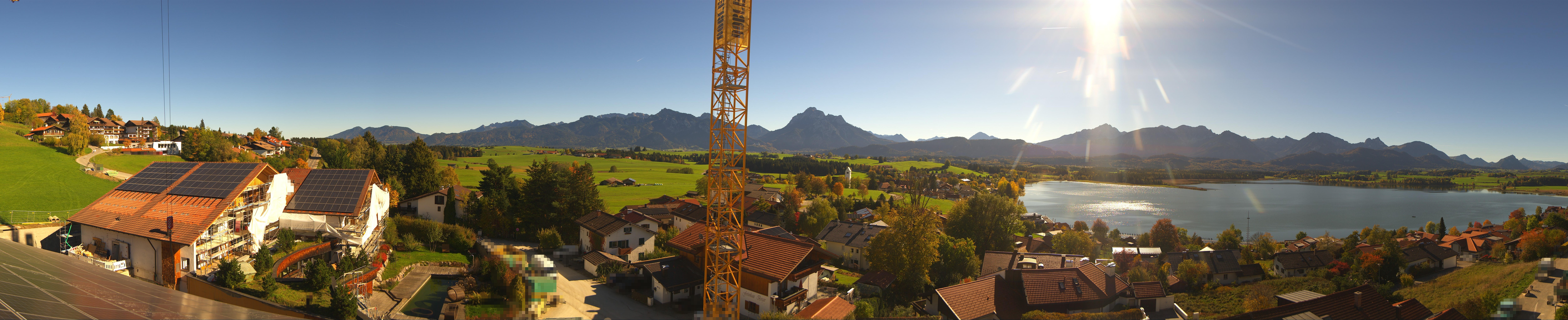 Archiv Foto Webcam Hopfensee - Blick Richtung Schloss Neuschwanstein