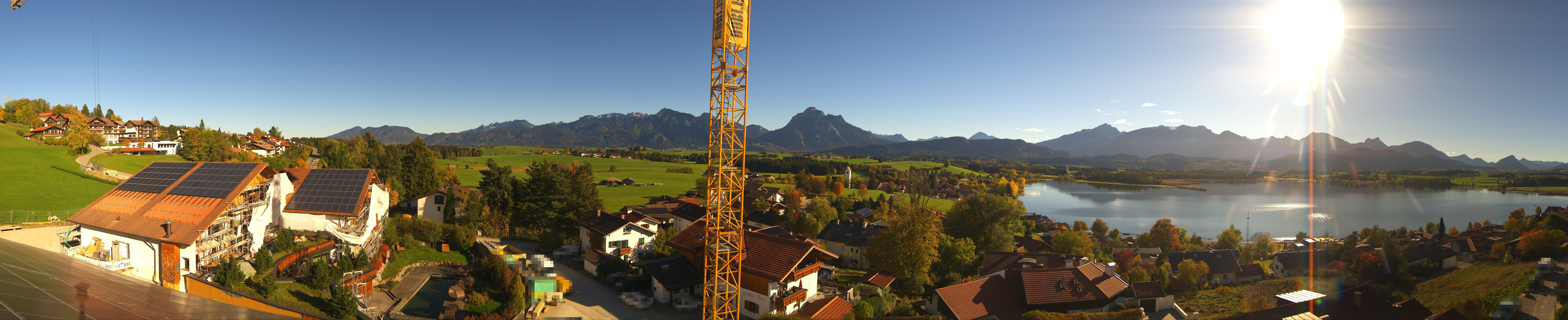 Archiv Foto Webcam Hopfensee - Blick Richtung Schloss Neuschwanstein