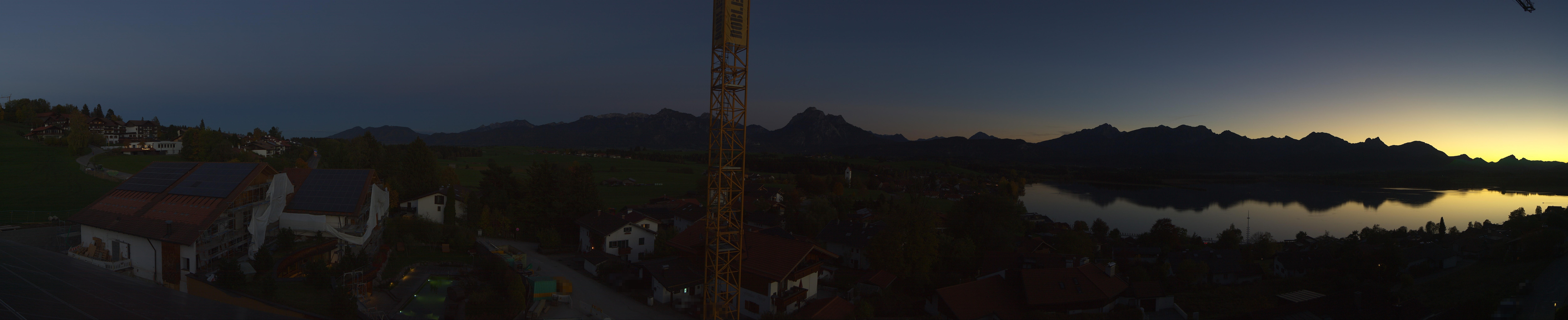 Archiv Foto Webcam Hopfensee - Blick Richtung Schloss Neuschwanstein