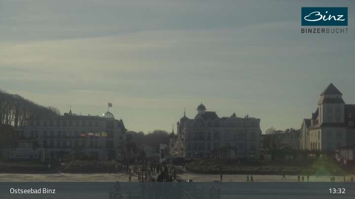 Archiv Foto Webcam Ostseebad Binz: Strandblick Fischerstrand, Promenade und Kurhaus