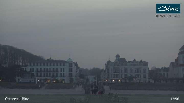 Archiv Foto Webcam Ostseebad Binz: Strandblick Fischerstrand, Promenade und Kurhaus