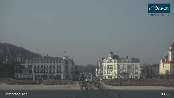 Archiv Foto Webcam Ostseebad Binz: Strandblick Fischerstrand, Promenade und Kurhaus