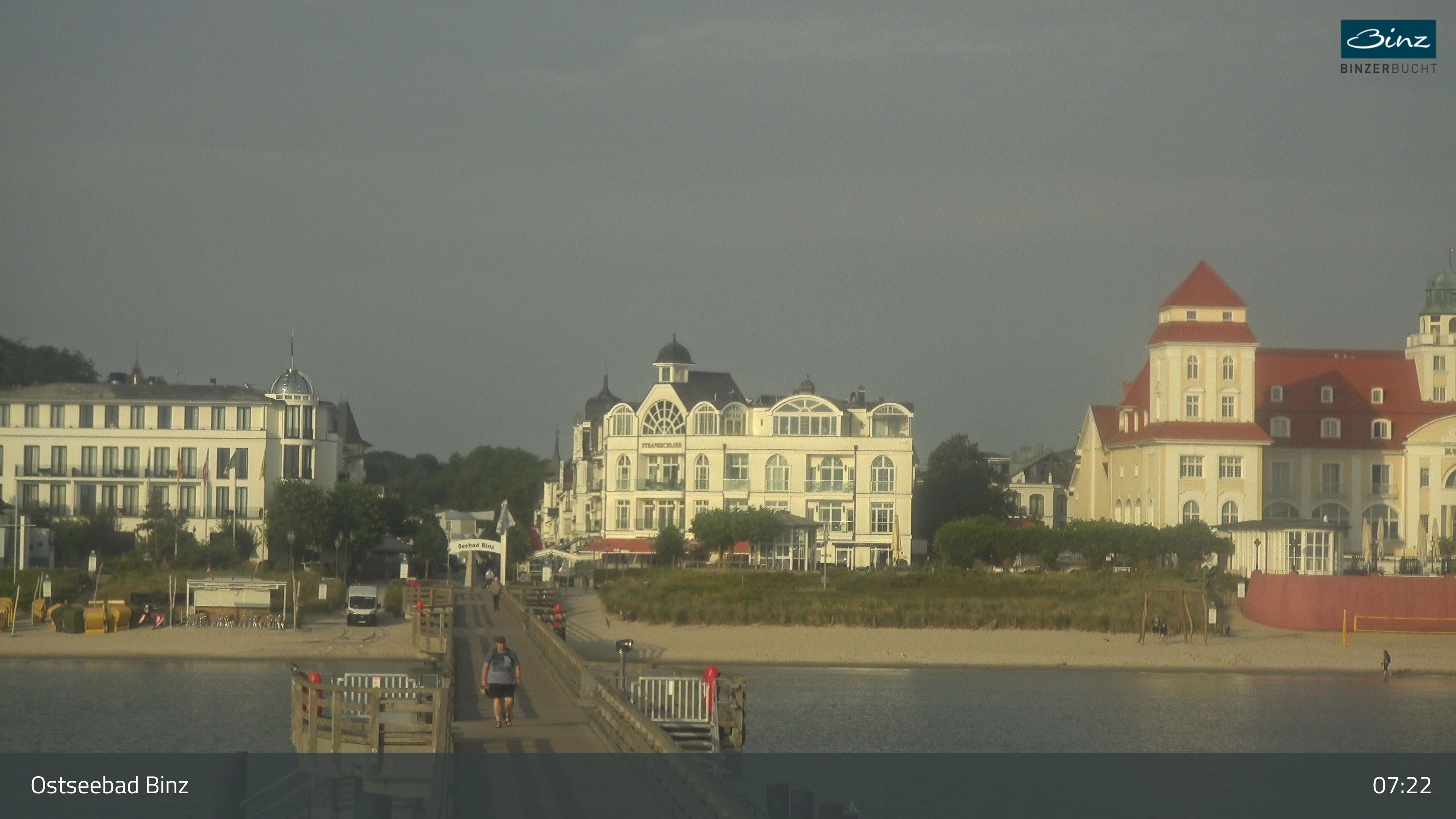 Archiv Foto Webcam Ostseebad Binz: Strandblick Fischerstrand, Promenade und Kurhaus