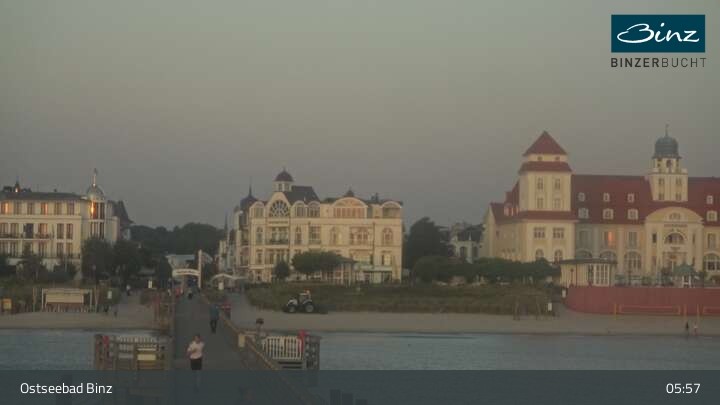 Archiv Foto Webcam Ostseebad Binz: Strandblick Fischerstrand, Promenade und Kurhaus