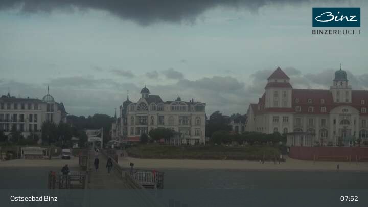 Archiv Foto Webcam Ostseebad Binz: Strandblick Fischerstrand, Promenade und Kurhaus