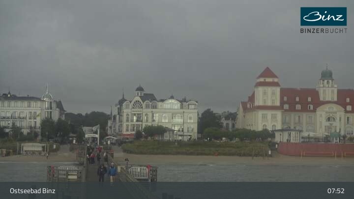 Archiv Foto Webcam Ostseebad Binz: Strandblick Fischerstrand, Promenade und Kurhaus
