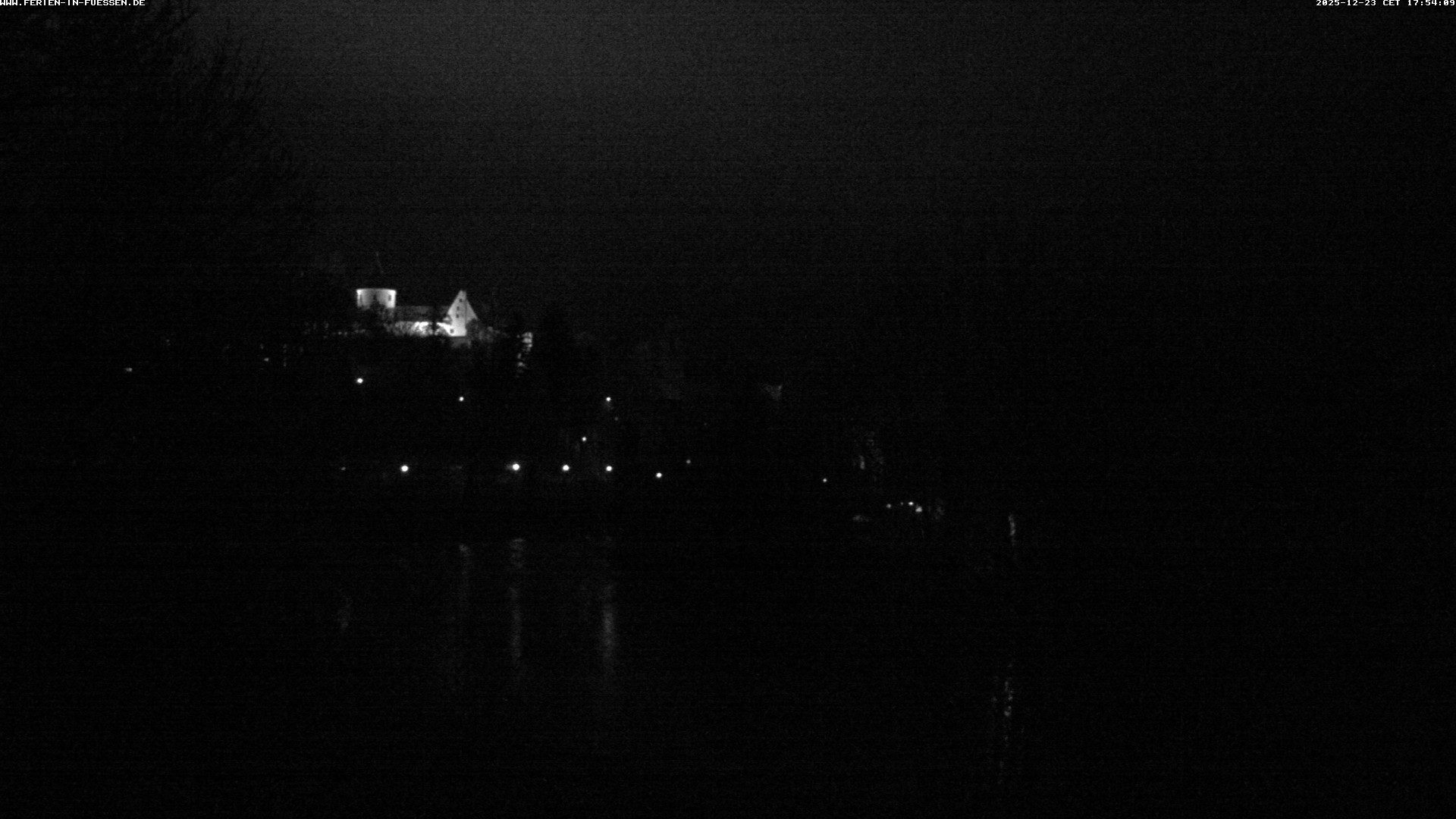 Archiv Foto Webcam Füssen: Blick auf Lech und Hohes Schloss