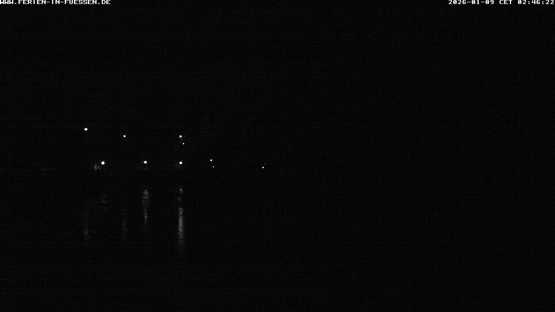 Archiv Foto Webcam Füssen: Blick auf Lech und Hohes Schloss