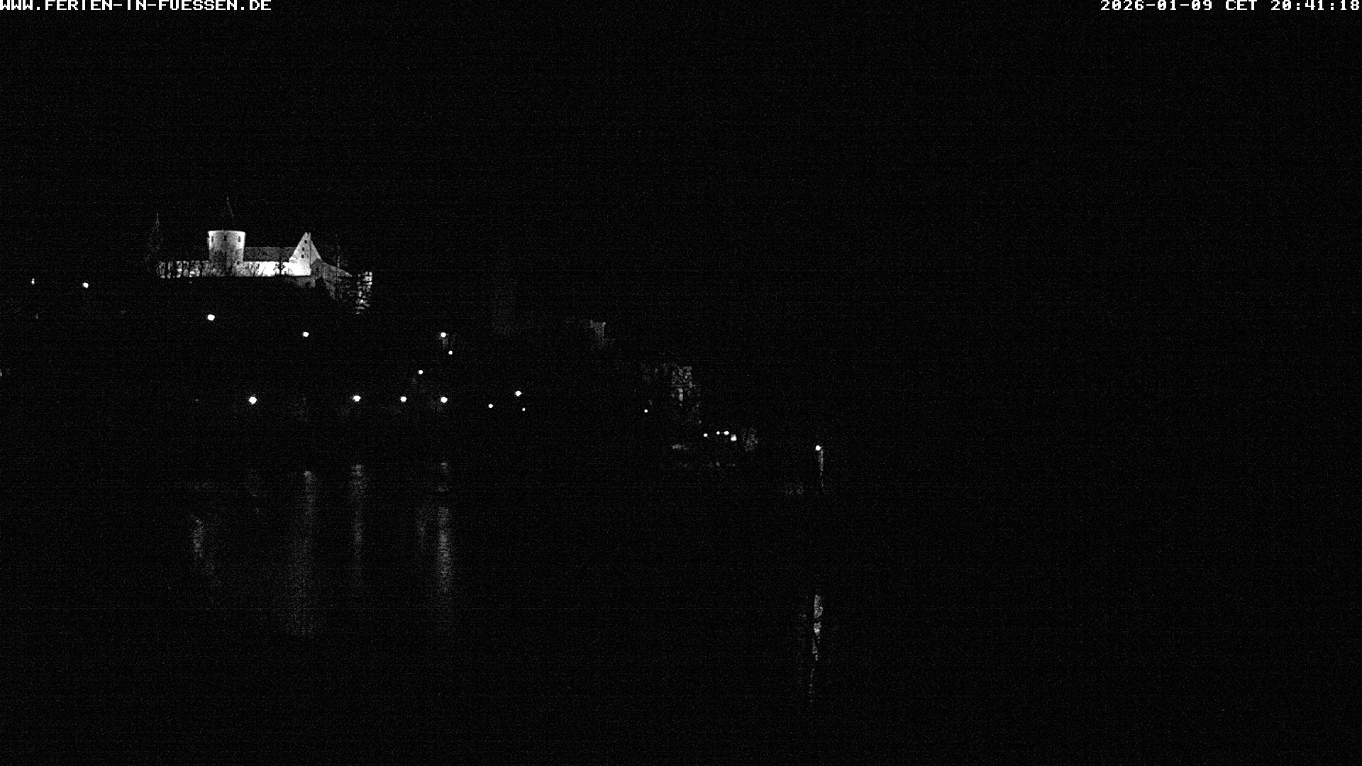 Archiv Foto Webcam Füssen: Blick auf Lech und Hohes Schloss