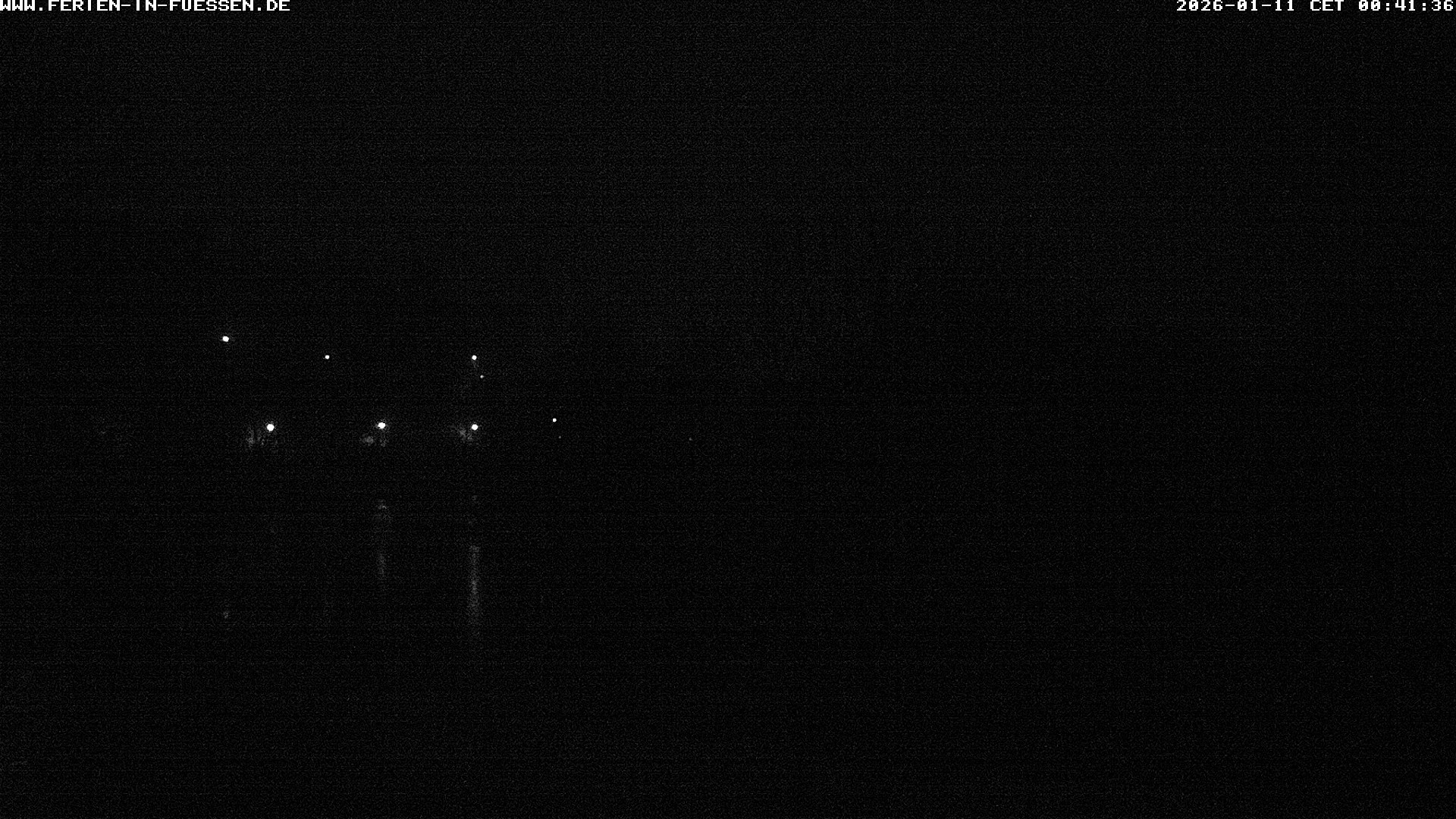 Archiv Foto Webcam Füssen: Blick auf Lech und Hohes Schloss